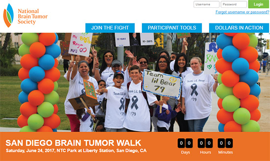 SAN DIEGO BRAIN TUMOR WALK - Saturday, June 24, 2017, NTC Park at Liberty Station, San Diego, CA